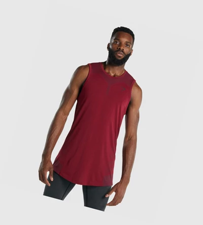 Gymshark 315 Miesten Hihaton Paita Viininpunainen | CFJDZX271