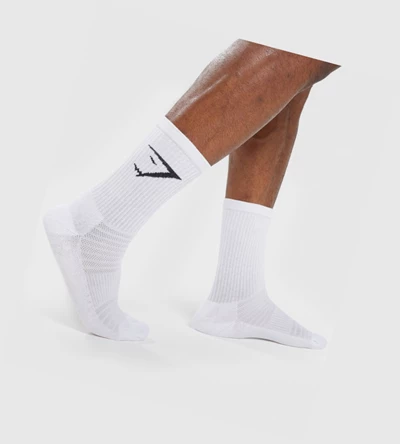 Gymshark 3pk Miesten Sukat Valkoinen | IYLBGK960