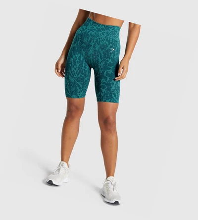 Gymshark Adapt Animal Seamless Cycling Naisten Shortsit Turkoosi | EIYAUO594