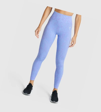 Gymshark Adapt Animal Seamless High Waisted Naisten Leggingsit Vaaleansininen | EAJKLI954