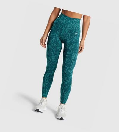 Gymshark Adapt Animal Seamless High Waisted Naisten Leggingsit Turkoosi | HGWFTL290