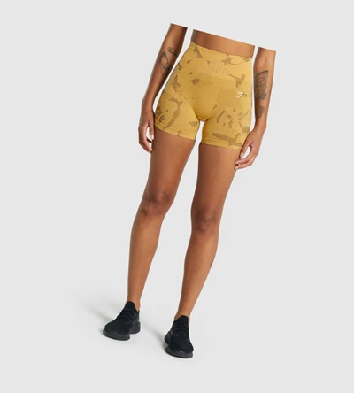 Gymshark Adapt Camo Seamless Naisten Shortsit Keltainen | RKTEBM059