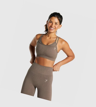 Gymshark Adapt Fleck Seamless Naisten Urheiluliivit Ruskea | EGDLBF092