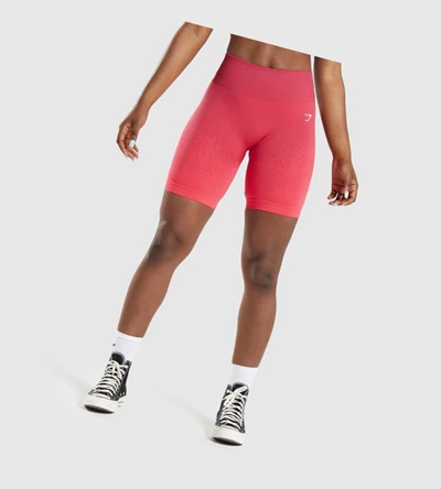 Gymshark Adapt Ombre Seamless Cycling Naisten Shortsit Pinkki Punainen | AVBWES189