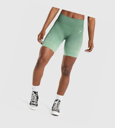 Gymshark Adapt Ombre Seamless Cycling Naisten Shortsit Vihreä Vaaleanvihreä | GJBXOP691