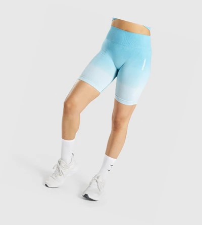 Gymshark Adapt Ombre Seamless Naisten Shortsit Vaaleansininen Vaaleansininen | LIFMJX532