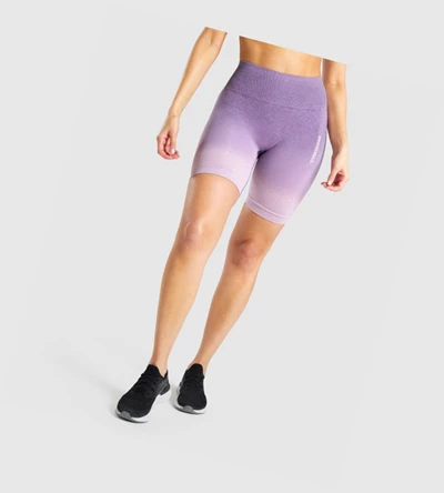 Gymshark Adapt Ombre Seamless Naisten Shortsit Vaaleanvioletit Violetit | ZUFCQP462