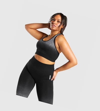 Gymshark Adapt Ombre Seamless Naisten Urheiluliivit Mustat Mustat | VCBETO602