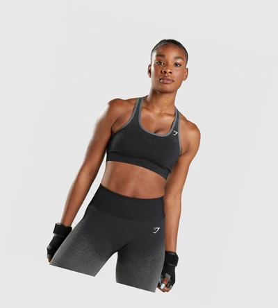 Gymshark Adapt Ombre Seamless Naisten Urheiluliivit Mustat Harmaat | WQUJZE783