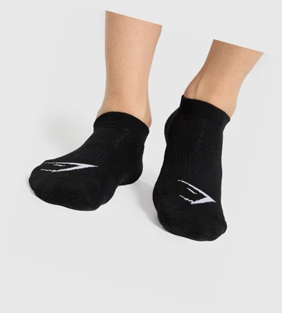Gymshark Ankle 3pk Naisten Sukat Mustat | DOKUHQ620