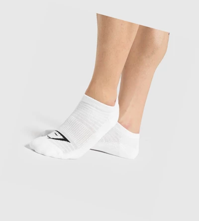 Gymshark Ankle 3pk Naisten Sukat Valkoinen Vaaleanharmaat Mustat | XTBPZR082