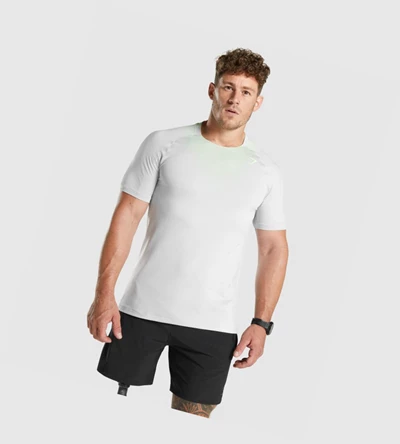 Gymshark Apex Contrast Seamless Miesten T Paidat Vaaleanharmaat | KGYCEX694