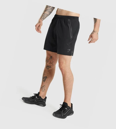 Gymshark Apex Perform Miesten Shortsit Mustat | LRAQYH563