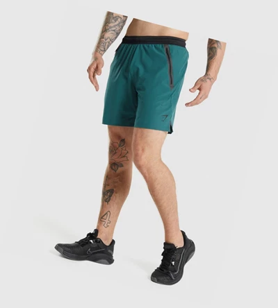 Gymshark Apex Perform Miesten Shortsit Turkoosi | KESBJU895