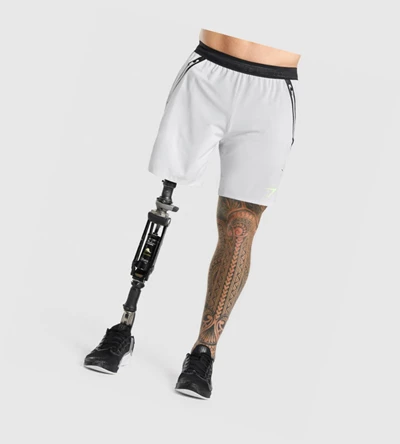 Gymshark Apex Perform Miesten Shortsit Vaaleanharmaat | BOHQUJ983