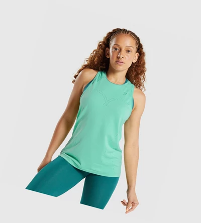 Gymshark Apex Seamless Naisten Hihaton Paita Turkoosi | OQRLVD079
