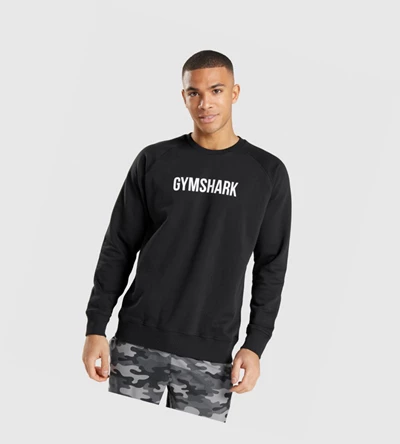 Gymshark Apollo Crew Miesten Vaatteet Mustat | TSZYJK125