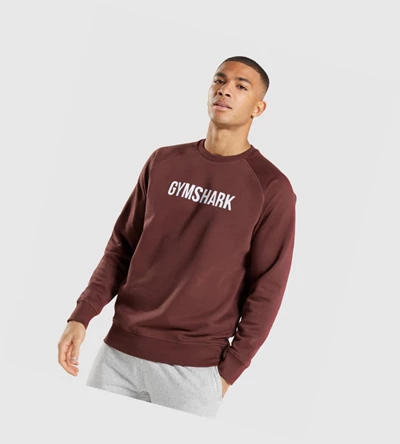 Gymshark Apollo Crew Miesten Vaatteet Pinkki Ruskea | YDCXTJ145
