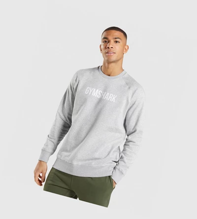 Gymshark Apollo Crew Miesten Vaatteet Vaaleanharmaat | BZMFUO041