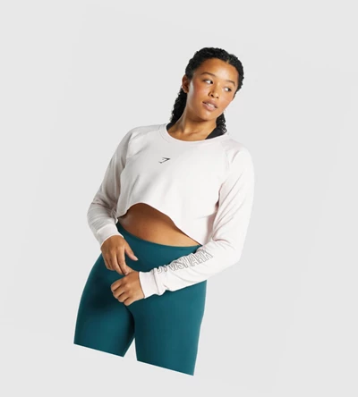 Gymshark Apollo Graafinen Cropped Villa Naisten Vaatteet Kerma | ZFLPOU867
