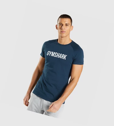 Gymshark Apollo Miesten T Paidat Laivastonsininen | ODGEMA146