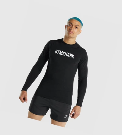Gymshark Apollo Miesten T Paidat Mustat | MTFLUD327