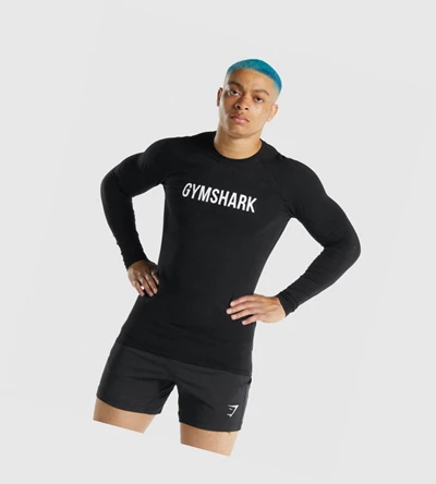 Gymshark Apollo Miesten T Paidat Mustat | QEDFZM574