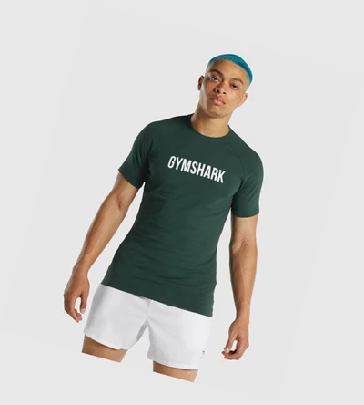 Gymshark Apollo Miesten T Paidat Tummanvihreä | JHMDKP463