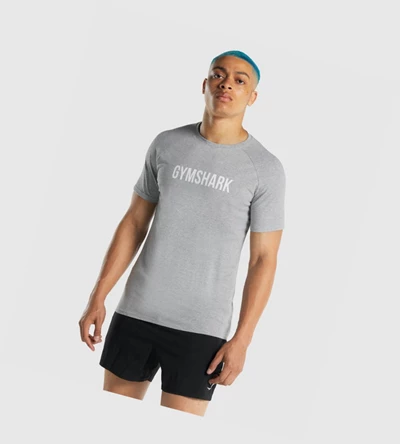 Gymshark Apollo Miesten T Paidat Vaaleanharmaat | QVUTFO839