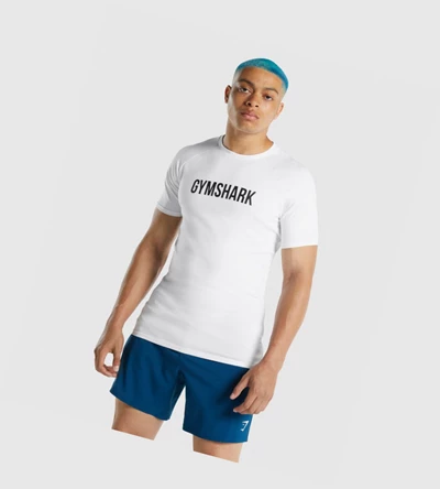 Gymshark Apollo Miesten T Paidat Valkoinen | OBIFSA917