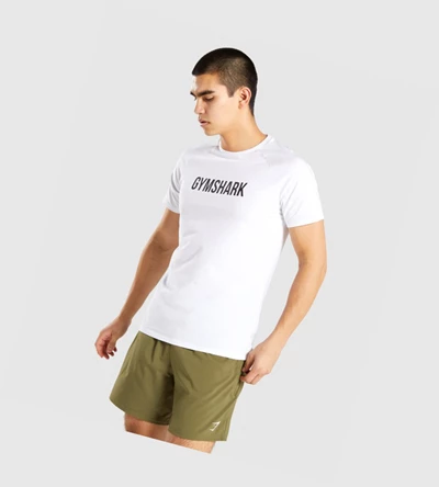 Gymshark Apollo Miesten T Paidat Valkoinen | PHLVDR584
