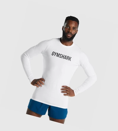 Gymshark Apollo Miesten T Paidat Valkoinen | UHWQRL147