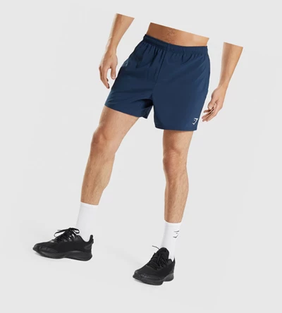 Gymshark Arrival 5" Miesten Shortsit Laivastonsininen | TAZIPJ965