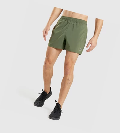 Gymshark Arrival 5" Miesten Shortsit Oliivinvihreä | BSTEUX324
