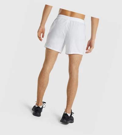 Gymshark Arrival 5" Miesten Shortsit Valkoinen | WPJINT325