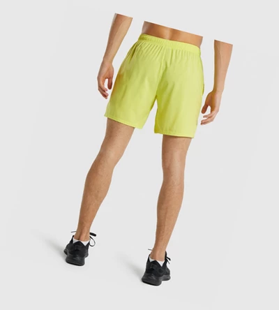 Gymshark Arrival 7" Miesten Shortsit Keltainen | ABPTOE781