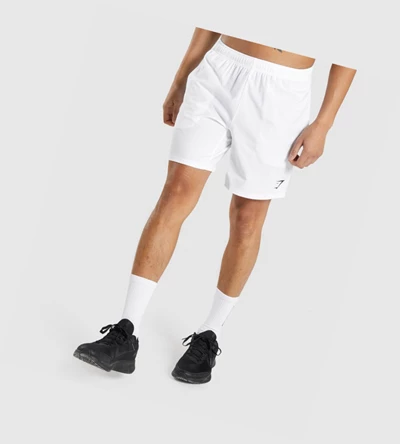 Gymshark Arrival 7" Miesten Shortsit Valkoinen | UMSIZH138