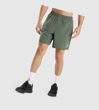 Gymshark Arrival 7" Miesten Shortsit Vihreä | UHGZVX215