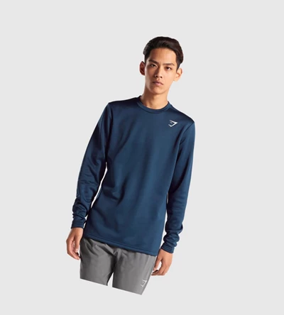 Gymshark Arrival Crew Sweatshirt Miesten Vaatteet Laivastonsininen | BQSMXN698