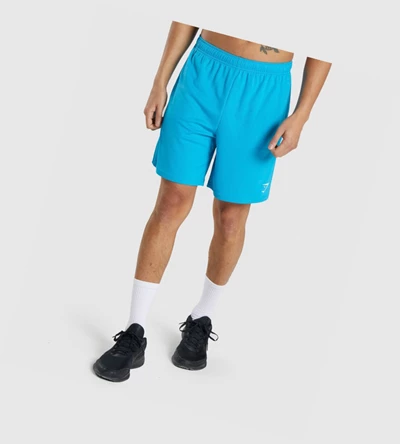 Gymshark Arrival Knitted Miesten Shortsit Vaaleansininen | OIXLBV938