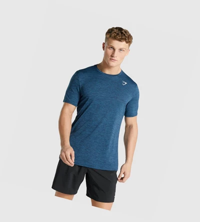Gymshark Arrival Marl Miesten T Paidat Laivastonsininen | FOZXAE516