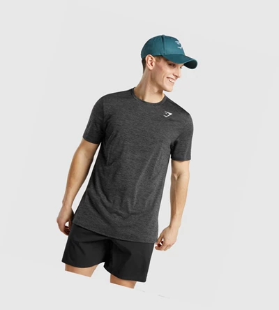 Gymshark Arrival Marl Miesten T Paidat Mustat | XZRPTV983