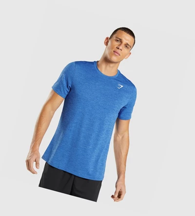 Gymshark Arrival Marl Miesten T Paidat Sininen Sininen | TFDNSU452