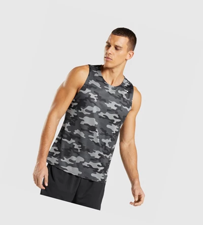 Gymshark Arrival Miesten Hihaton Paita Harmaat | ZQGYEK450