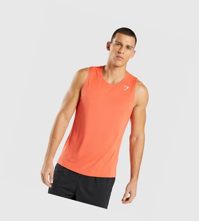 Gymshark Arrival Miesten Hihaton Paita Oranssi | PRXIHC487
