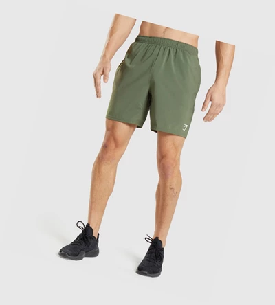 Gymshark Arrival Miesten Shortsit Oliivinvihreä | VHWTBO481