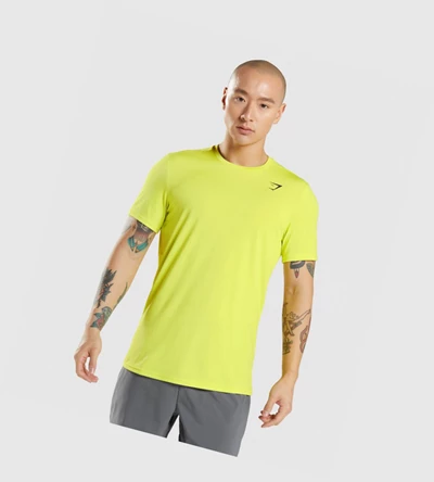 Gymshark Arrival Miesten T Paidat Keltainen | QFWXKY417