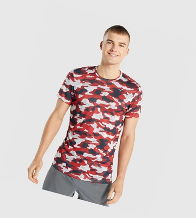 Gymshark Arrival Miesten T Paidat Punainen | DOWKRJ510