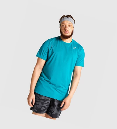 Gymshark Arrival Miesten T Paidat Turkoosi | DESMLK841