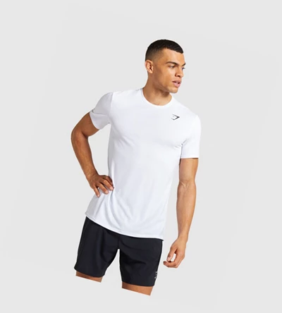 Gymshark Arrival Miesten T Paidat Valkoinen | DAHPBX761